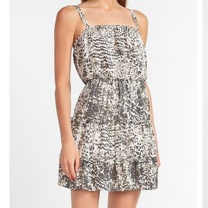 Animal Print tiered dress Express